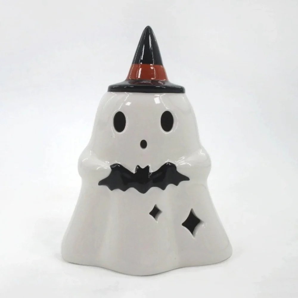 Target Bullseye’s Playground Halloween Light Up Ceramic Figural Witch Hat Ghost